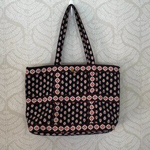 Vera Bradley Black and Red Geometric Tote